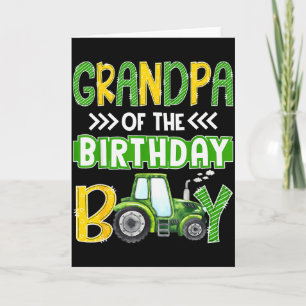 Grandpa Of The Birthday Boy Tractors Farm Trucks F Card