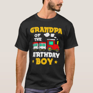Grandpa Of The Birthday Boy Train Railway Bday Cel T-Shirt