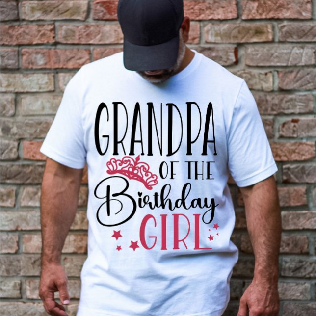 Grandpa of the Birthday Girl Custom Family T-Shirt (Creator Uploaded)