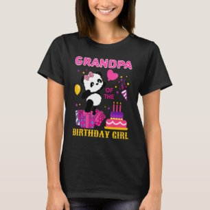 Grandpa Of The Birthday Girl Panda Bear Cute Match T-Shirt