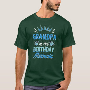 Grandpa of the Birthday Mermaid Party Bday T-Shirt