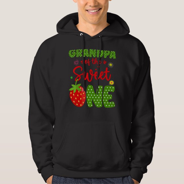 Grandpa Of The Birthday One Strawberry 1st Fruit   Hoodie (Front)