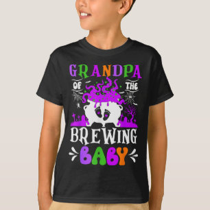 Grandpa Of The Brewing Baby Grandpa To Be Hallowee T-Shirt