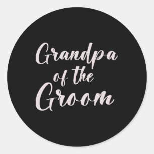 Grandpa Of The Groom Tee Wedding Team Of Groom Gra Classic Round Sticker