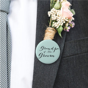 Grandpa of the Groom Wedding Bridal Party Button