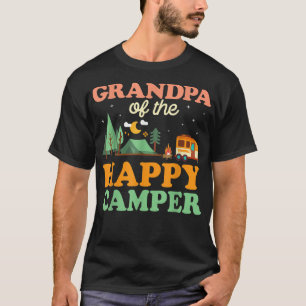 Grandpa Of The Happy CamperMen 1st Bday Camping Tr T-Shirt