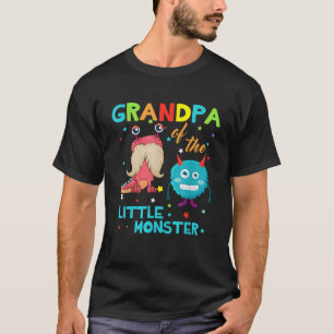 Grandpa Of The Little Monster Birthday Family Mons T-Shirt
