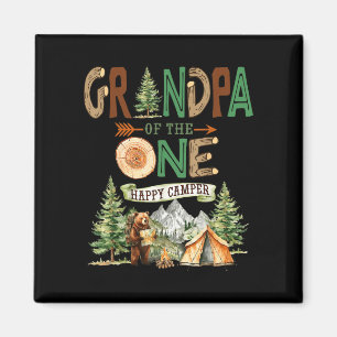 Grandpa of the one happy camper 1st birthday magnet