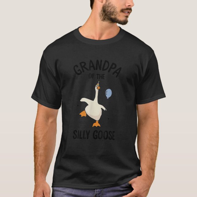Grandpa Of The Silly Goose First Birthday Family M T-Shirt (Front)