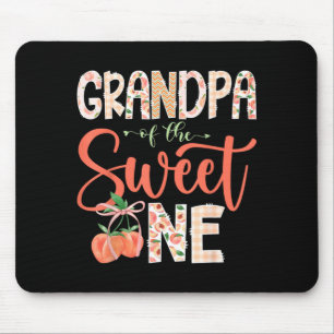 Grandpa of The Sweet One Peach 1st Birthday Girl Mouse Pad