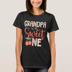 Grandpa of The Sweet One Peach 1st Birthday Girl T-Shirt