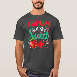 Grandpa Of The Sweet One Strawberry 1st Birthday T-Shirt