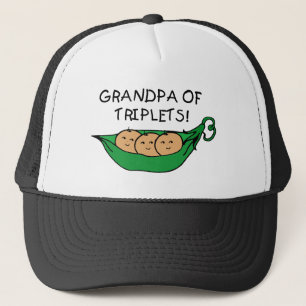 Grandpa of Triplets Pod Trucker Hat