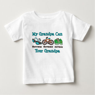 Grandpa Outswim Outbike Outrun Triathlon Baby T-sh T-Shirt