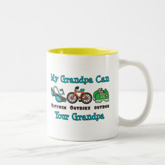 Grandpa Outswim Outbike Outrun Triathlon Mug