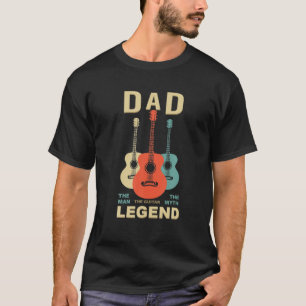 Grandpa Papa Guitarist , Dad Man Myth The Guitar L T-Shirt