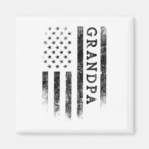 Grandpa Patriotic American Usa Flag Father's Day G Magnet