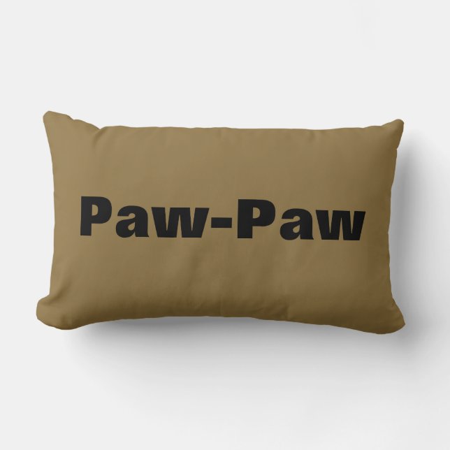 Grandpa - Paw-Paw Custom Lumbar Cushion (Front)
