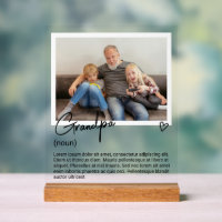 Grandpa Photo and Personalised Noun Description