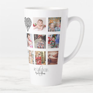 GRANDPA PHOTO COLLAGE GIFT PROUD GRANDAD LATTE MUG