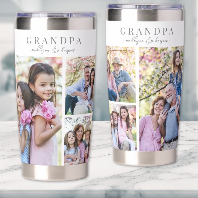 Grandpa Photo Collage Insulated Tumbler (Grandpa Photo Collage Insulated Tumbler)