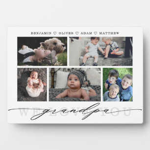 Grandpa Photo Collage Keepsake Plaque