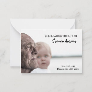 Grandpa Photo Modern Funeral Celebration of Life Card