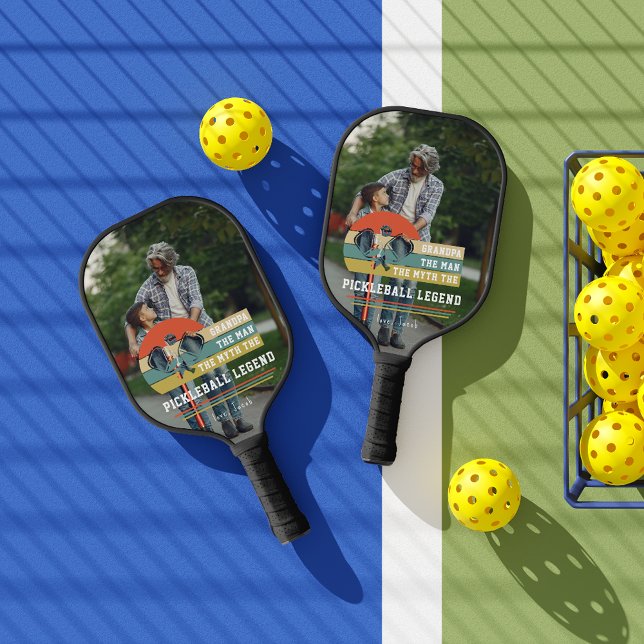 Grandpa Pickleball Legend | Custom Photo Pickleball Paddle (Creator Uploaded)