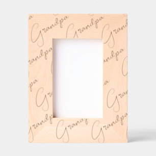 Grandpa Picture Wood Frame, 4x6" Portrait, Grandad Etched Frames