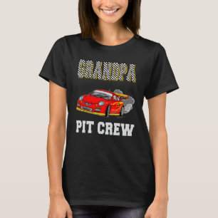 Grandpa Pit Crew Birthday Racing Car Theme Race Bd T-Shirt