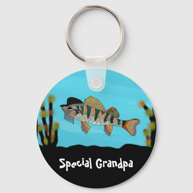 Grandpa Rocks keychain (Front)