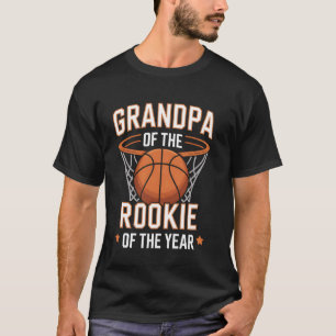 Grandpa Rookie Of The Year Basketball Gift T-Shirt