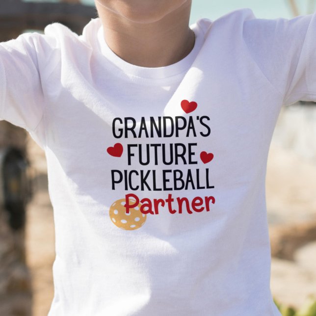 Grandpa’s Future Pickleball Partner Grandchild Toddler T-Shirt (Creator Uploaded)