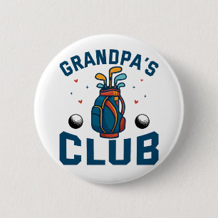 Grandpa’s Golf Club Gift Funny 6 Cm Round Badge