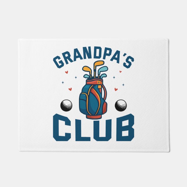 Grandpa’s Golf Club Gift Funny Doormat (Front)