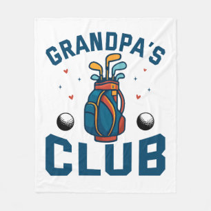 Grandpa’s Golf Club Gift Funny Fleece Blanket