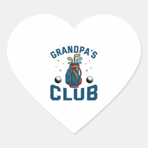 Grandpa’s Golf Club Gift Funny Heart Sticker