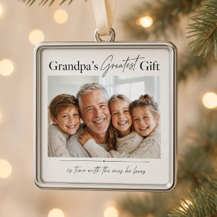 Grandpa’s Greatest Gift Personalised Grandchildren Metal Ornament