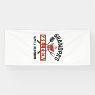 Grandpa’s Grill Crew Family BBQ Reunion Shirt Banner