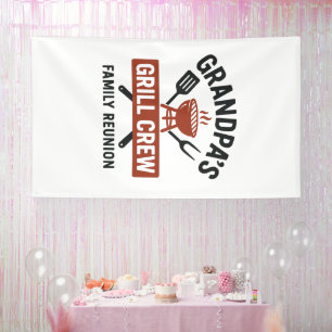 Grandpa’s Grill Crew Family BBQ Reunion Shirt Banner