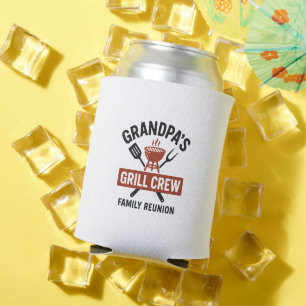 Grandpa’s Grill Crew Family BBQ Reunion Shirt Can Cooler