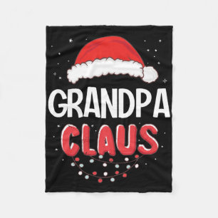 Grandpa Santa Claus Christmas Matching Costume Fleece Blanket