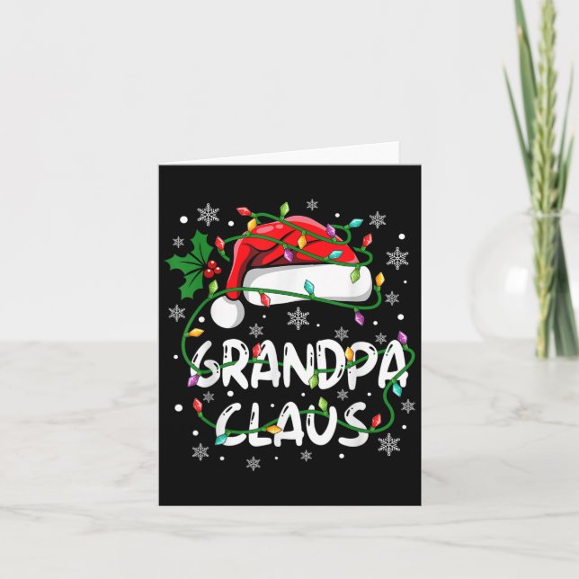 Grandpa Santa Claus Family Christmas Squad Crew Ma Card (Front)