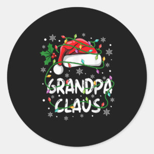 Grandpa Santa Claus Family Christmas Squad Crew Ma Classic Round Sticker