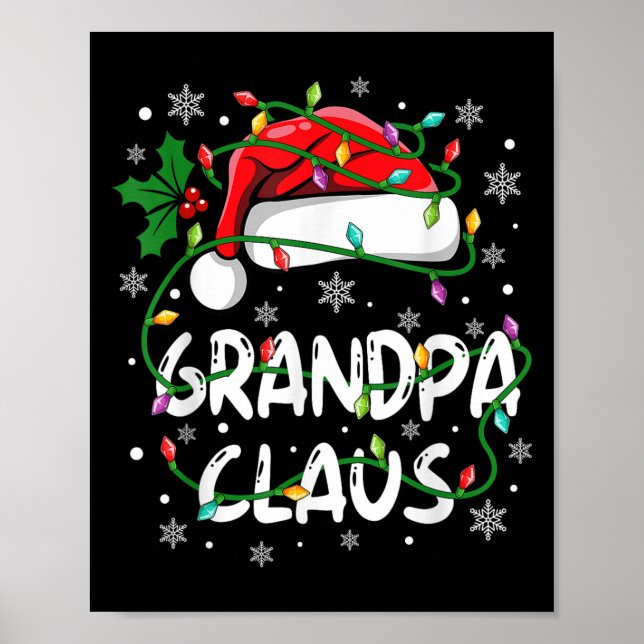 Grandpa Santa Claus Family Christmas Squad Crew Ma Poster (Front)