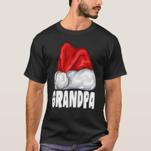 Grandpa Santa Hat Christmas Pajama Matching Famil T-Shirt