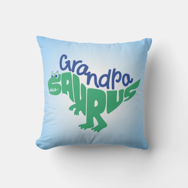 Grandpa Saurus Graphic Cushion (Front)