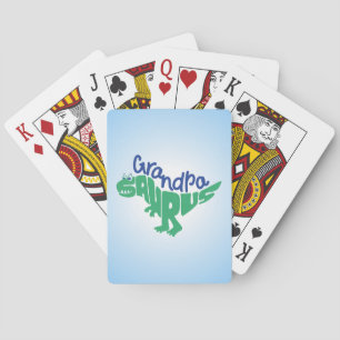 Grandpa Saurus Graphic Playing Cards
