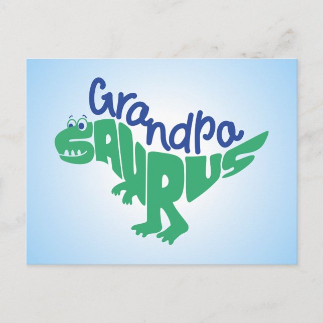 Grandpa Saurus Graphic Postcard (Front)