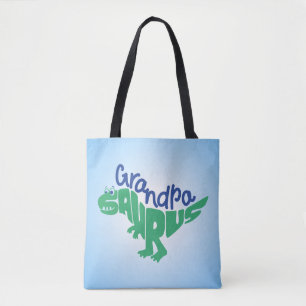 Grandpa Saurus Graphic Tote Bag